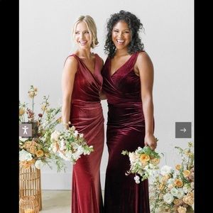 Revelry terracotta velvet dress 2